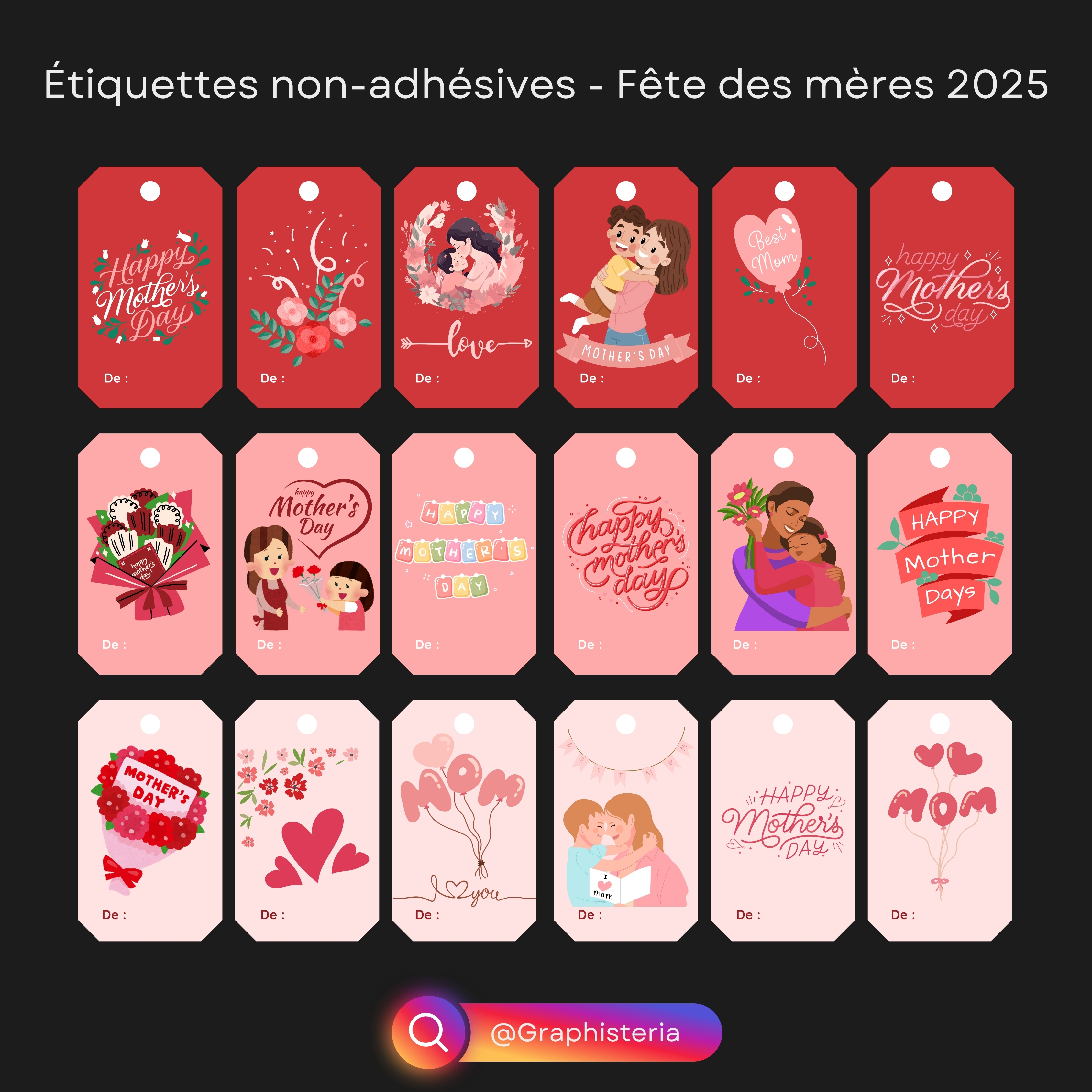 Planches étiquettes Fête des mère 25 - 1