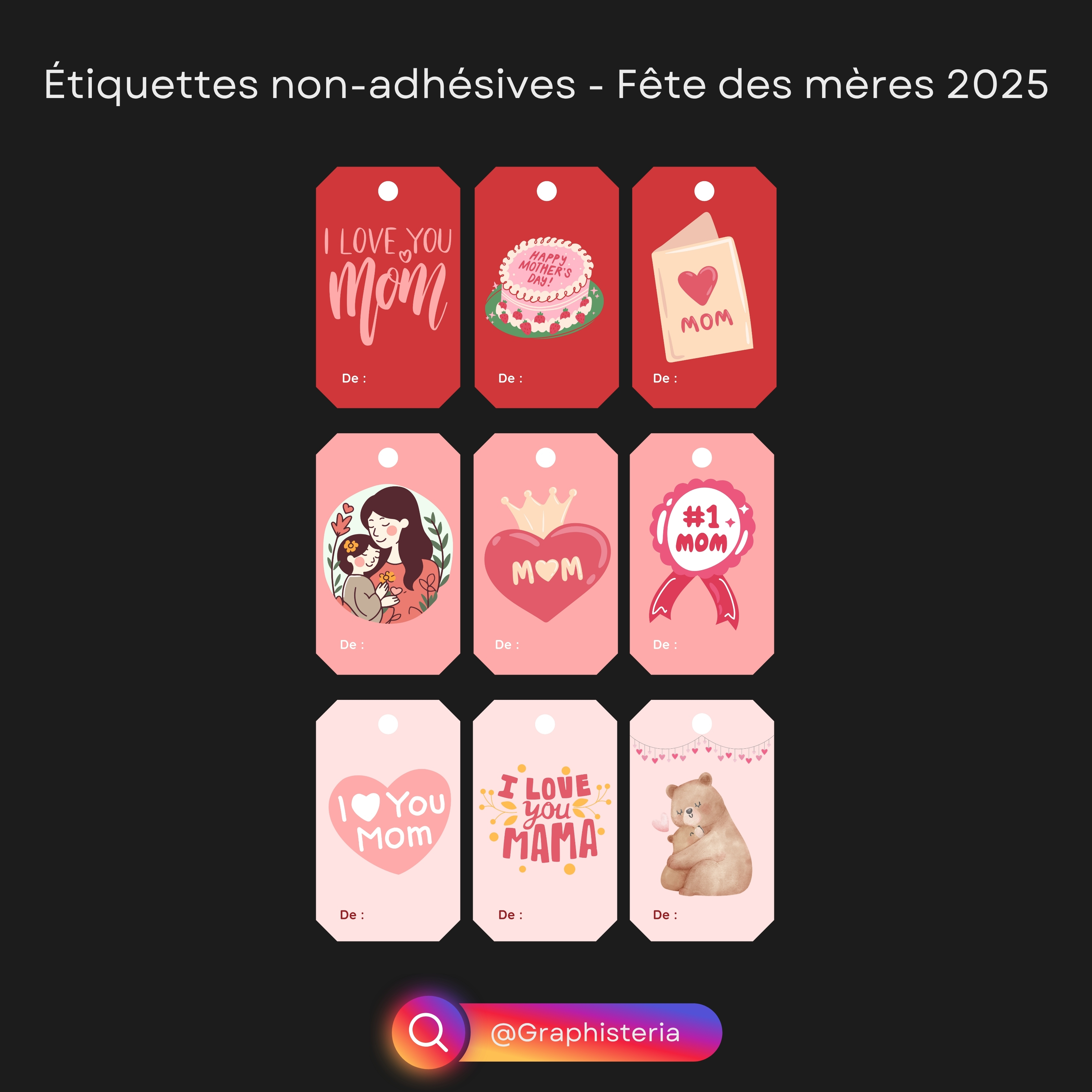 Planche étiquettes Fête des mère 25 - 2