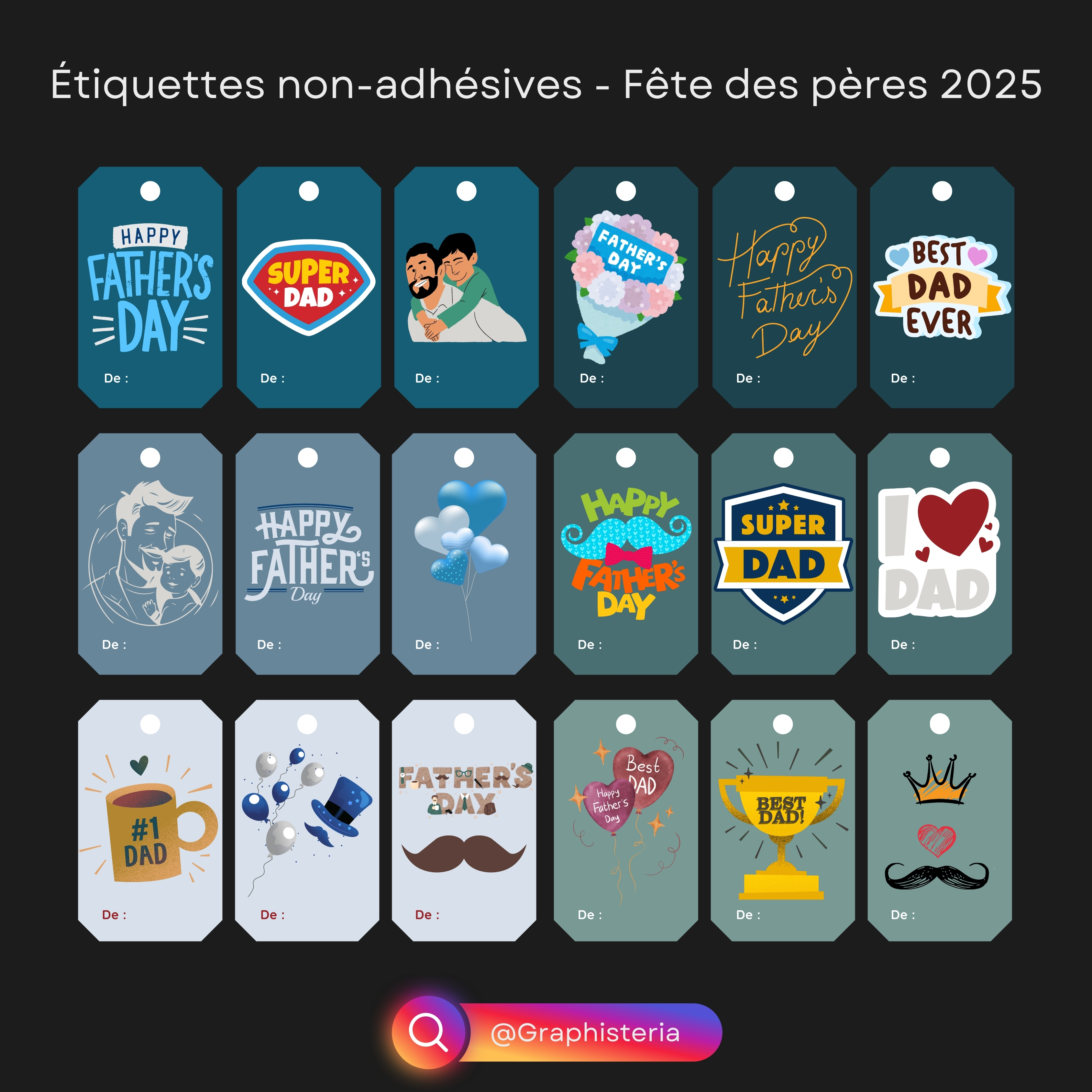 Planches étiquettes Fête des pères - 1