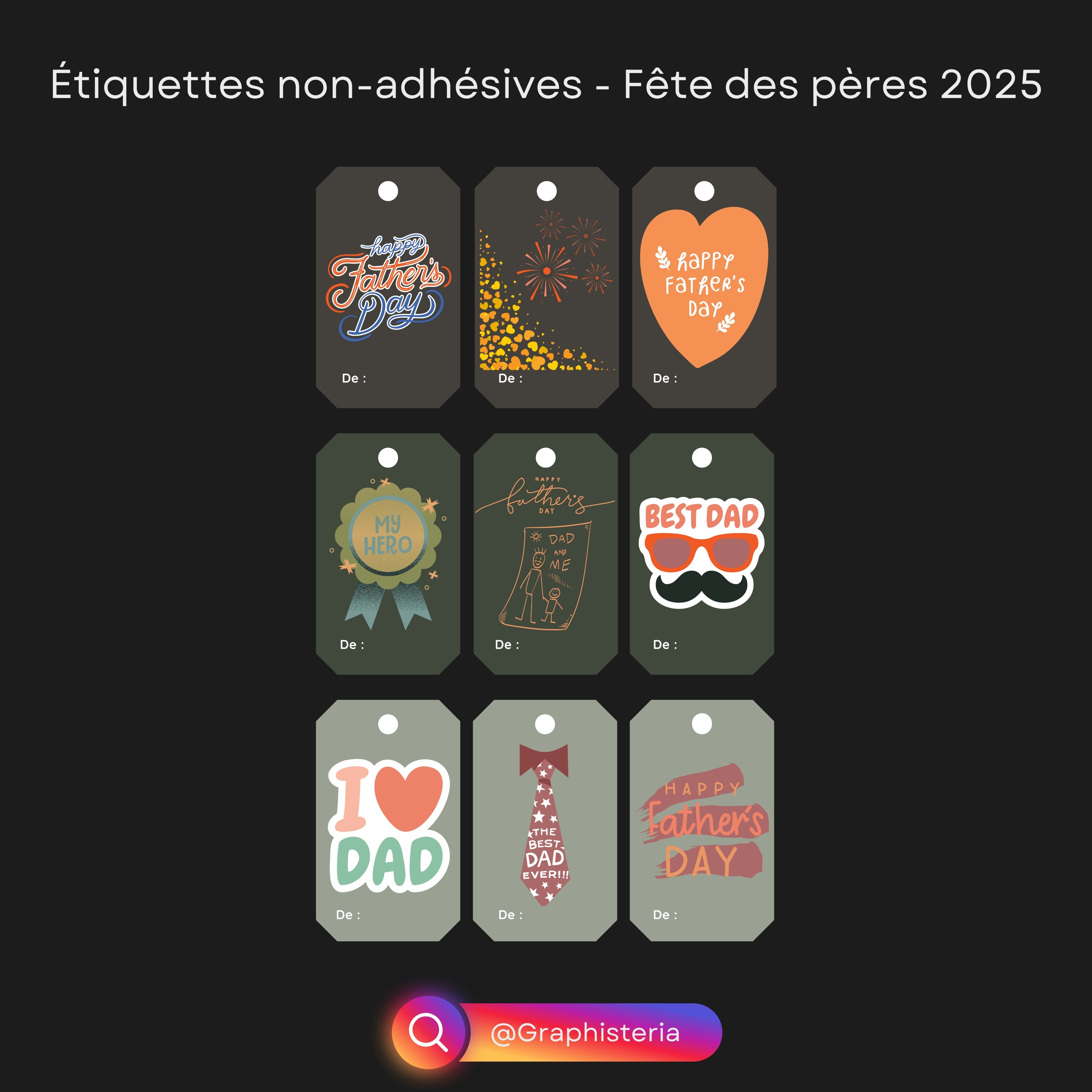 Planche étiquettes Fête des pères - 2