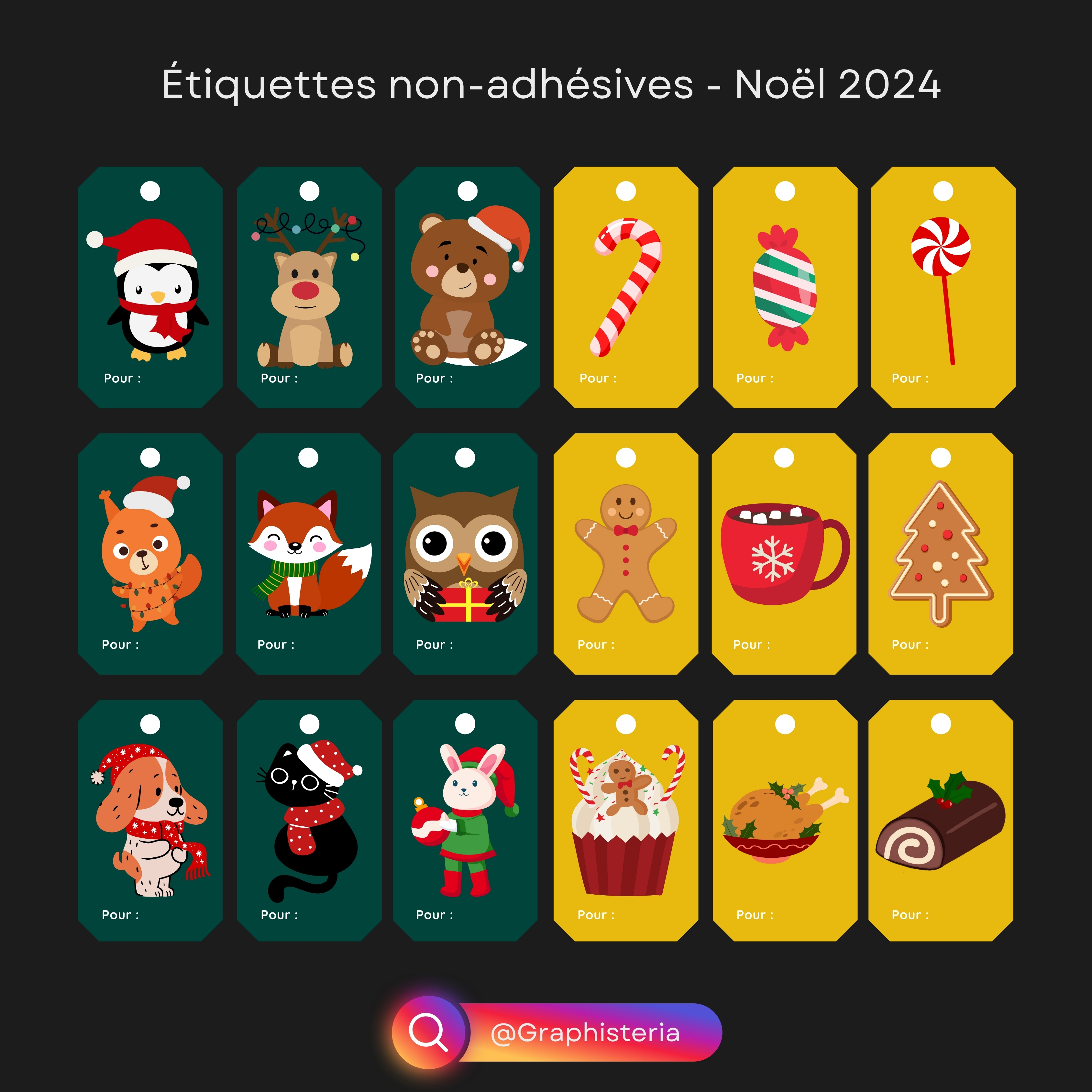 Planches étiquettes Noël 24 - 2