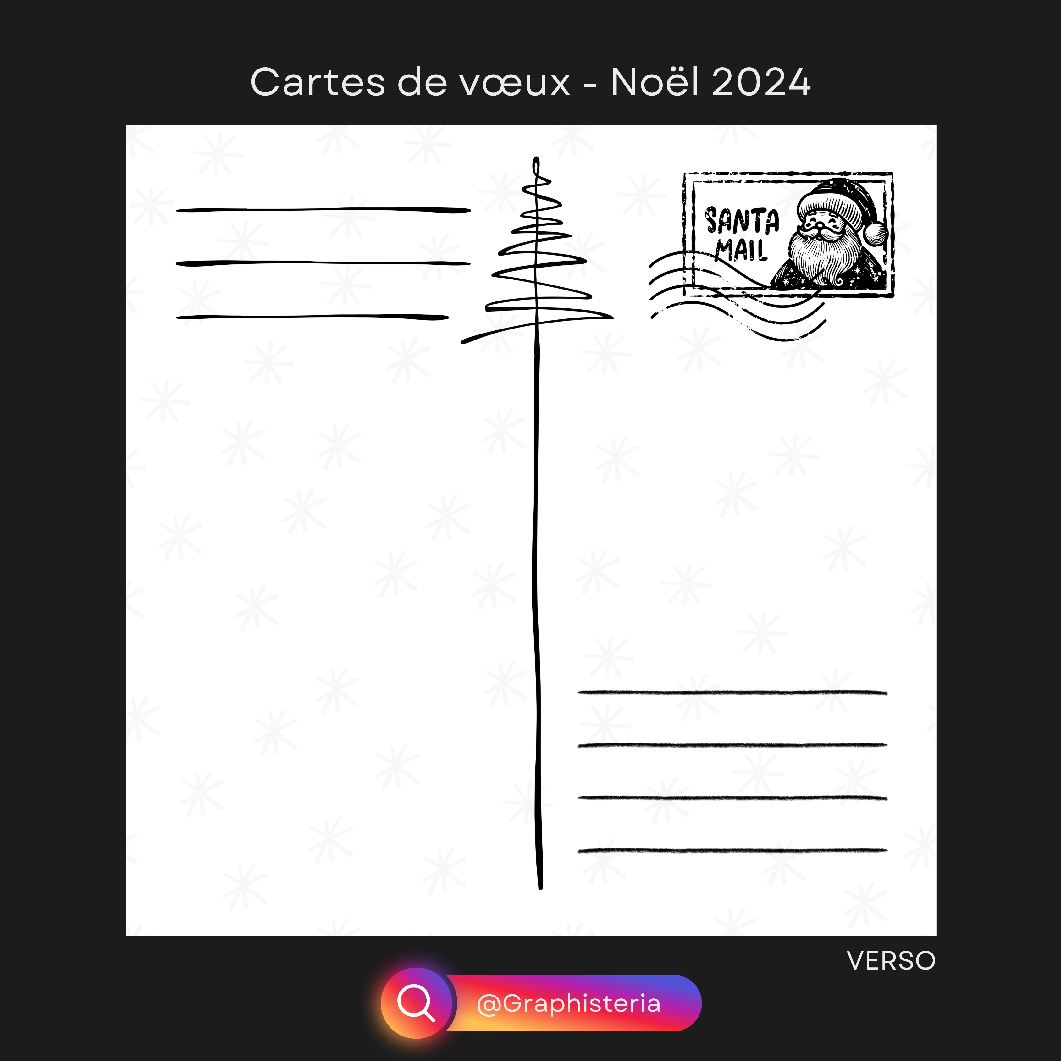 Carte de vœux Noël 24 - Verso Cartes