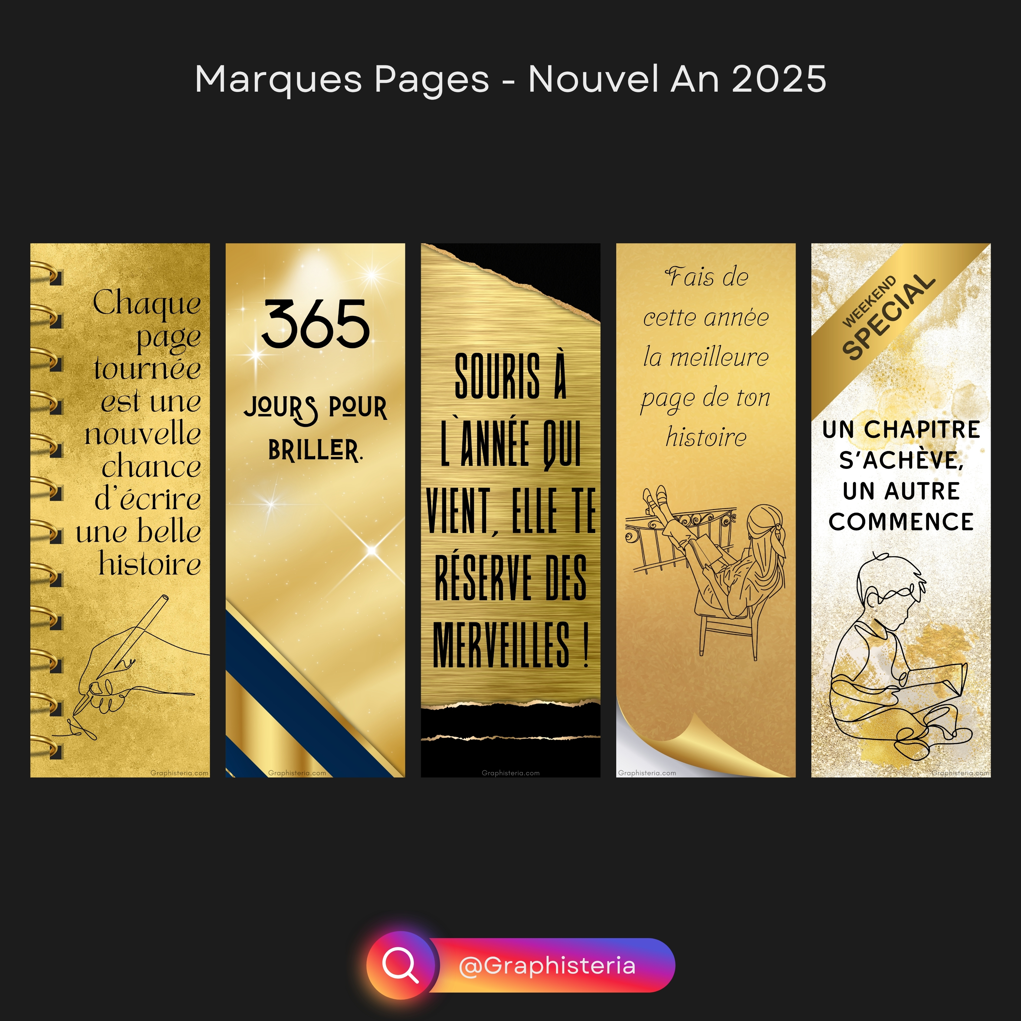 Planche marques pages Nouvel An 25 - 1