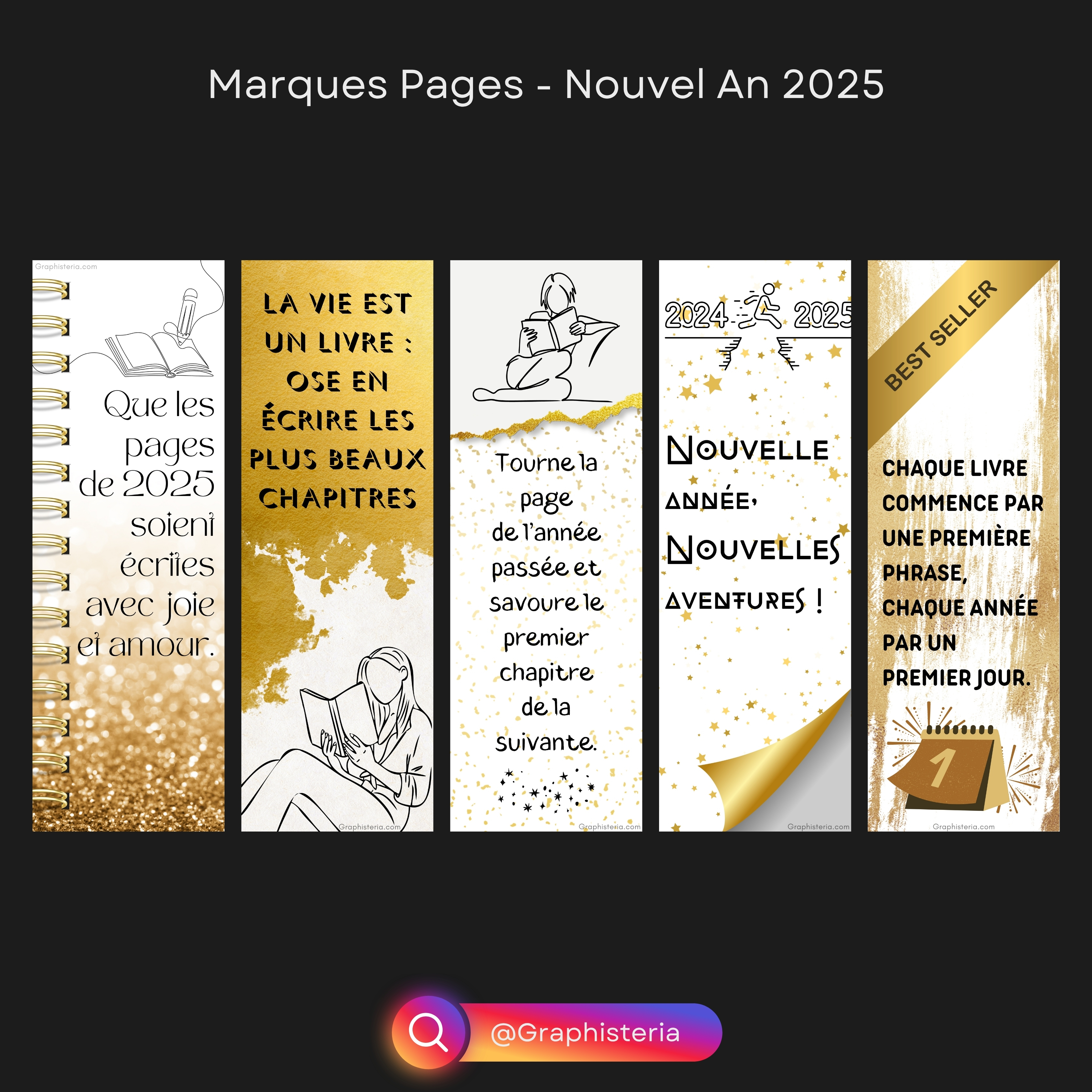 Planche marques pages Nouvel An 25 - 2